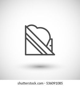 Snow guard line icon