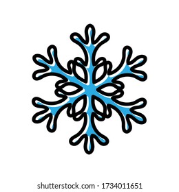 snow hand drawn icon vector design