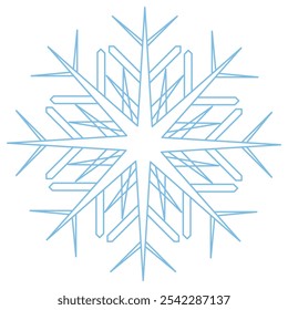 Nieve dibujado a mano líneas de invierno hielo azul nieve