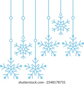 Snow Hanging Christmas Decorations for Templet Design	
