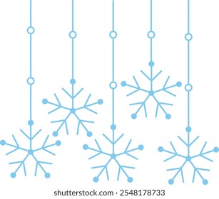 Snow Hanging Christmas Decorations for Templet Design	
