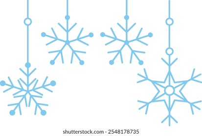 Snow Hanging Christmas Decorations for Templet Design	
