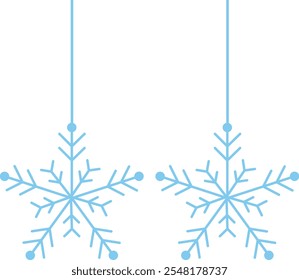 Snow Hanging Christmas Decorations for Templet Design	
