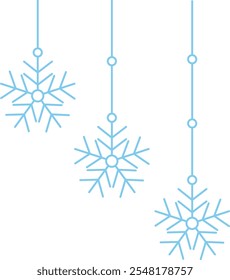 Snow Hanging Christmas Decorations for Templet Design	
