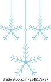 Snow Hanging Christmas Decorations for Templet Design	
