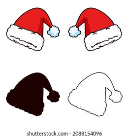 Snow hat collection png vector