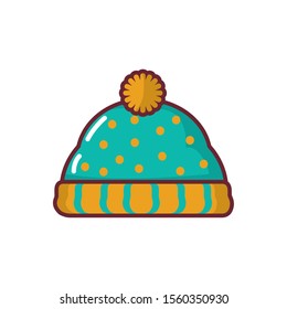 Snow hat icon design, Cloth fashion style wear shop retail and store theme Vector illustration