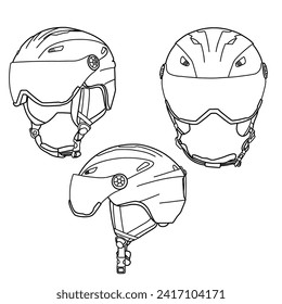 Snow helmet with goggles vector illustration design