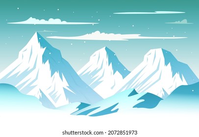 Schneeberg Hochgebirge Frozen Eiszeit Naturerlebnis-Illustration