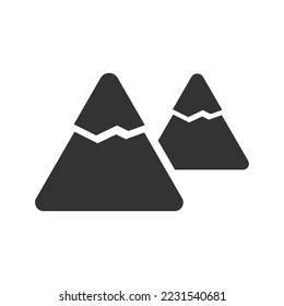 Snow hill icon, Vector graphics