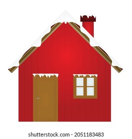 Snow home icon. vector illustration