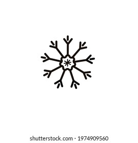 Snow ice cold simple icon vector clip art.