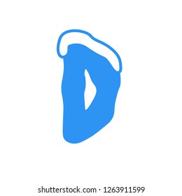 Snow and Ice Vector Logo Letter D. D Letter Design Vector
