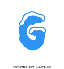 Snow and Ice Vector Logo Letter G. G Letter Design Vector