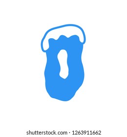 Snow and Ice Vector Logo Letter O. O Letter Design Vector