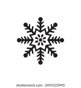 Snow icon. Black Snow icon on white background. Vector illustration