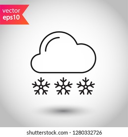 Snow icon. Cloud vector sign. Cloud flat symbol