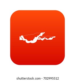 Snow icon digital red for any design isolated on white vector illustration