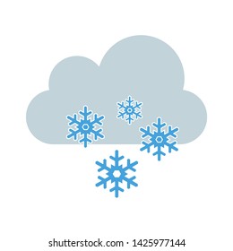 snow icon. flat illustration of snow vector icon for web