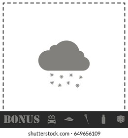 Snow icon flat. Simple vector symbol and bonus icon