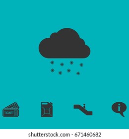 Snow icon flat. Simple vector symbol and bonus icon