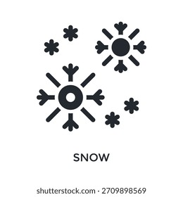 Snow Icon Glyph Style. Vector Illustration For Graphic Design
