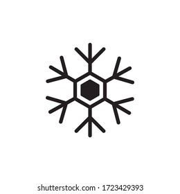 snow icon glyph vector. nature icon isolated on white background