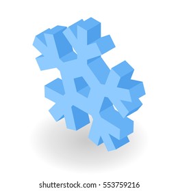 Snow icon isometric