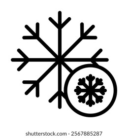 Snow Icon Lineal Style Vector Illustration