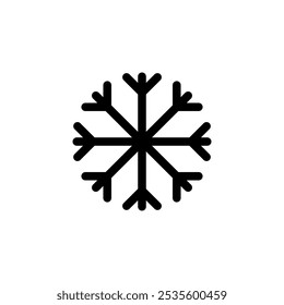 Design de logotipo de ícone de neve. sinal e símbolo de floco de neve