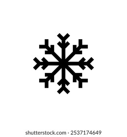 Diseño del logotipo del icono de la nieve. signo y símbolo del copo de nieve