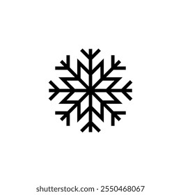 Design de logotipo de ícone de neve. sinal e símbolo de floco de neve