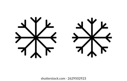Snow icon logo design. snowflake sign and symbol