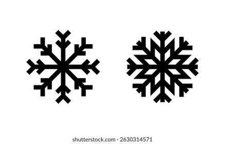 Design de logotipo de ícone de neve. sinal e símbolo de floco de neve