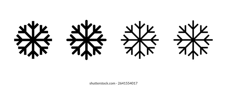 Snow icon logo design. snowflake sign and symbol