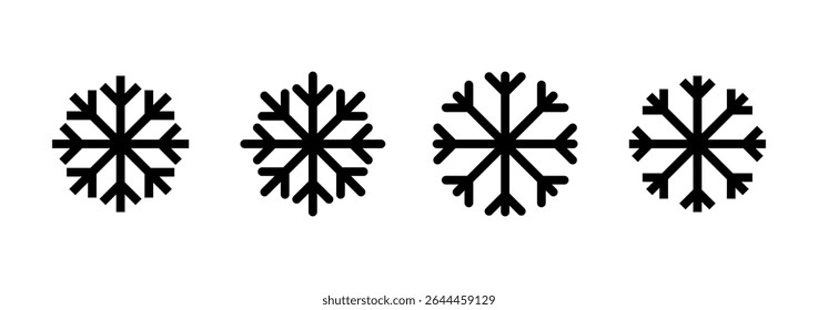 Design de logotipo de ícone de neve. sinal e símbolo de floco de neve