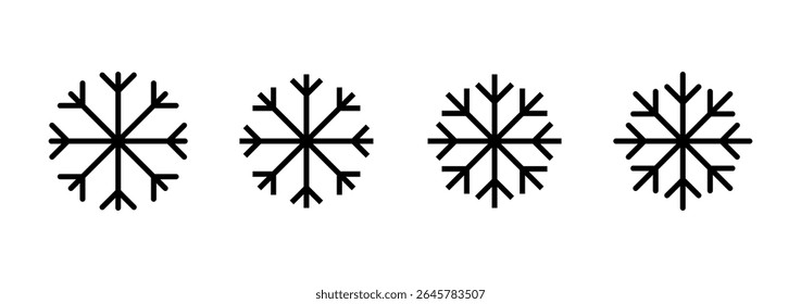 Design de logotipo de ícone de neve. sinal e símbolo de floco de neve