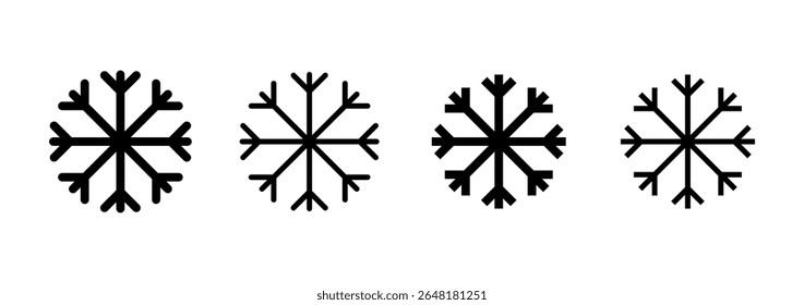 Snow icon logo design. snowflake sign and symbol