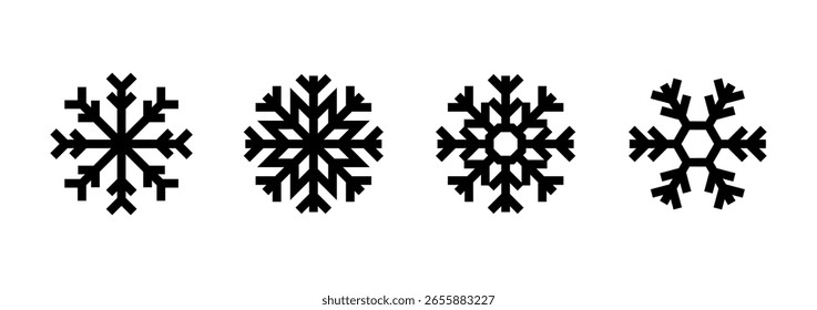 Design de logotipo de ícone de neve. sinal e símbolo de floco de neve