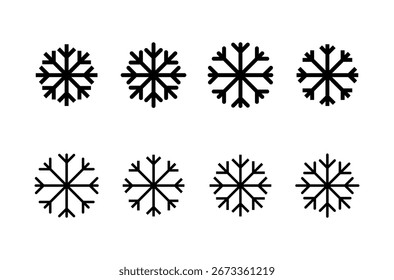 Logo-Design mit Schneesymbol. Schneeflocke und Symbol