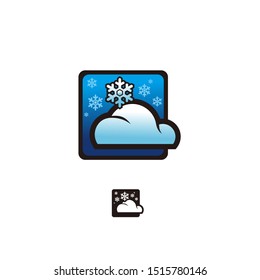Snow icon logo for weather