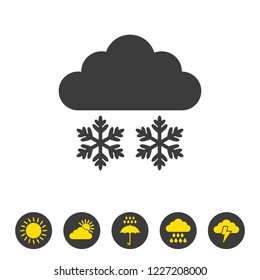 Snow icon on white background. Vector illustration