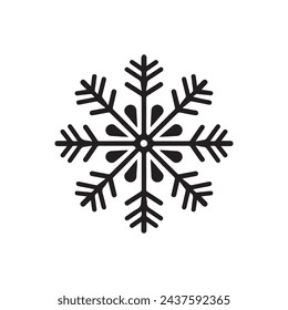 Icono de nieve sobre fondo blanco. Ilustración vectorial en estilo plano.