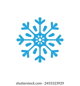 Schneesymbol auf weißem Hintergrund. Vektorillustration im trendigen Flachstil