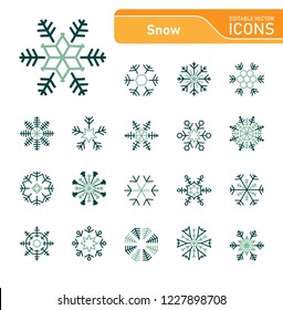 snow icon set