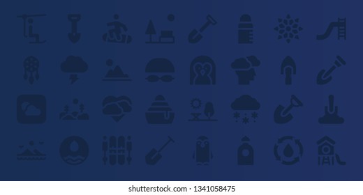 Snow Icon Set 32 Filled Snow Stock Vector (Royalty Free) 1341058475 ...