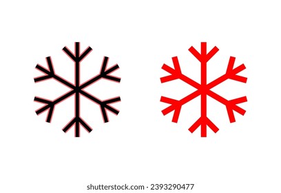 Schneebild-Icon-Set-Illustration. Schneeflocken-Zeichen und -Symbol