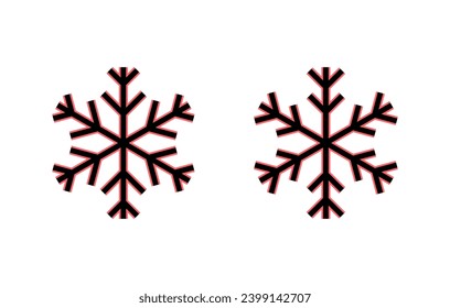 Snow icon set illustration. snowflake sign and symbol