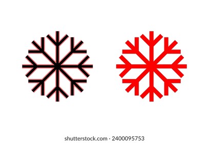 Snow icon set illustration. snowflake sign and symbol