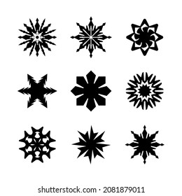 snow icon set in isolated vector on white background